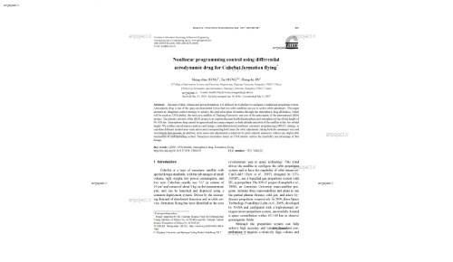 Nonlinear programming control using differential aerodynamic drag for CubeSat formation flying*
